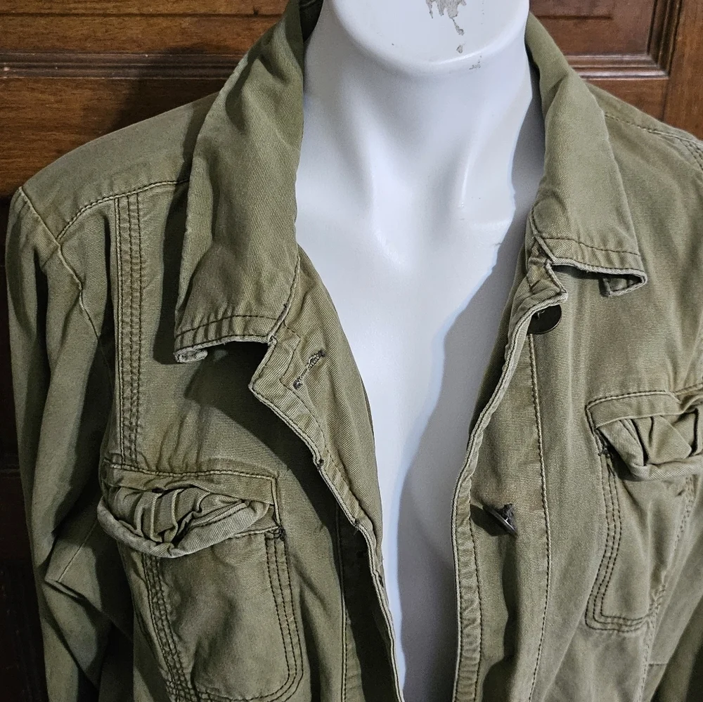 Maurices Button up Cargo jacket Olive Green Size 14/16